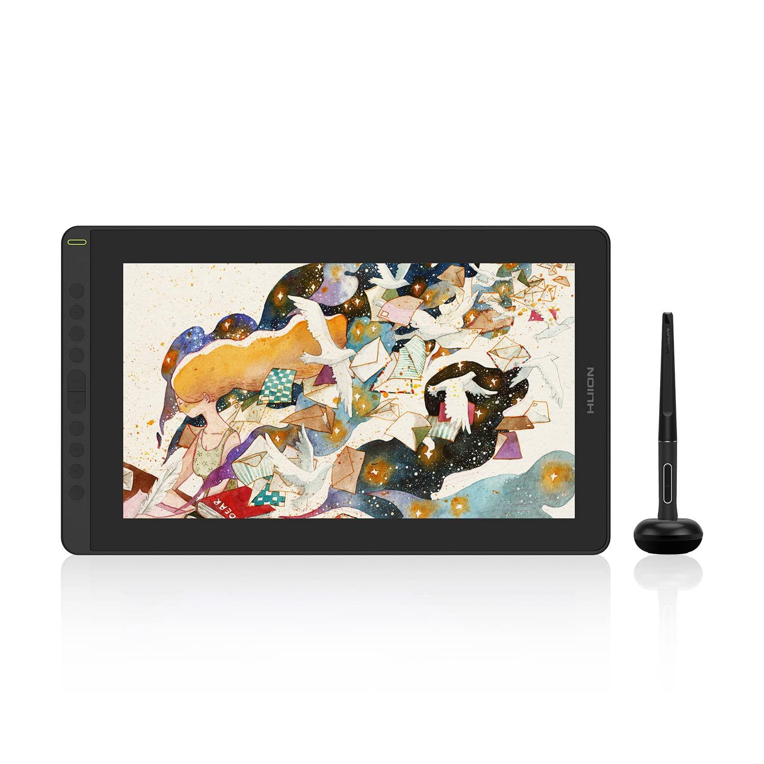 HUION LCD Pen Tablet Kamvas 16 Inch No Charging Pen Compatible with Windows Mac Android 10 Shortcut Keys For Both LCD and Pen Tablet Comes with
HUION LCD Pen Tablet Kamvas 16 Inch No Charging Pen Compatible with Windows Mac Android 10 Shortcut Keys For Both LCD and Pen Tablet Comes with
