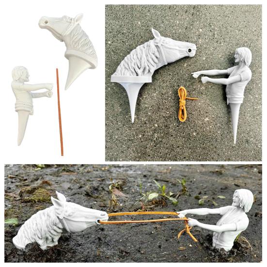 Human Leading Horse Statue Planter Insert Resin Decoration Garden Figurine with Stake for Micro Landscape Home Courtyard Decoration A
Human Leading Horse Statue Planter Insert Resin Decoration Garden Figurine with Stake for Micro Landscape Home Courtyard Decoration A