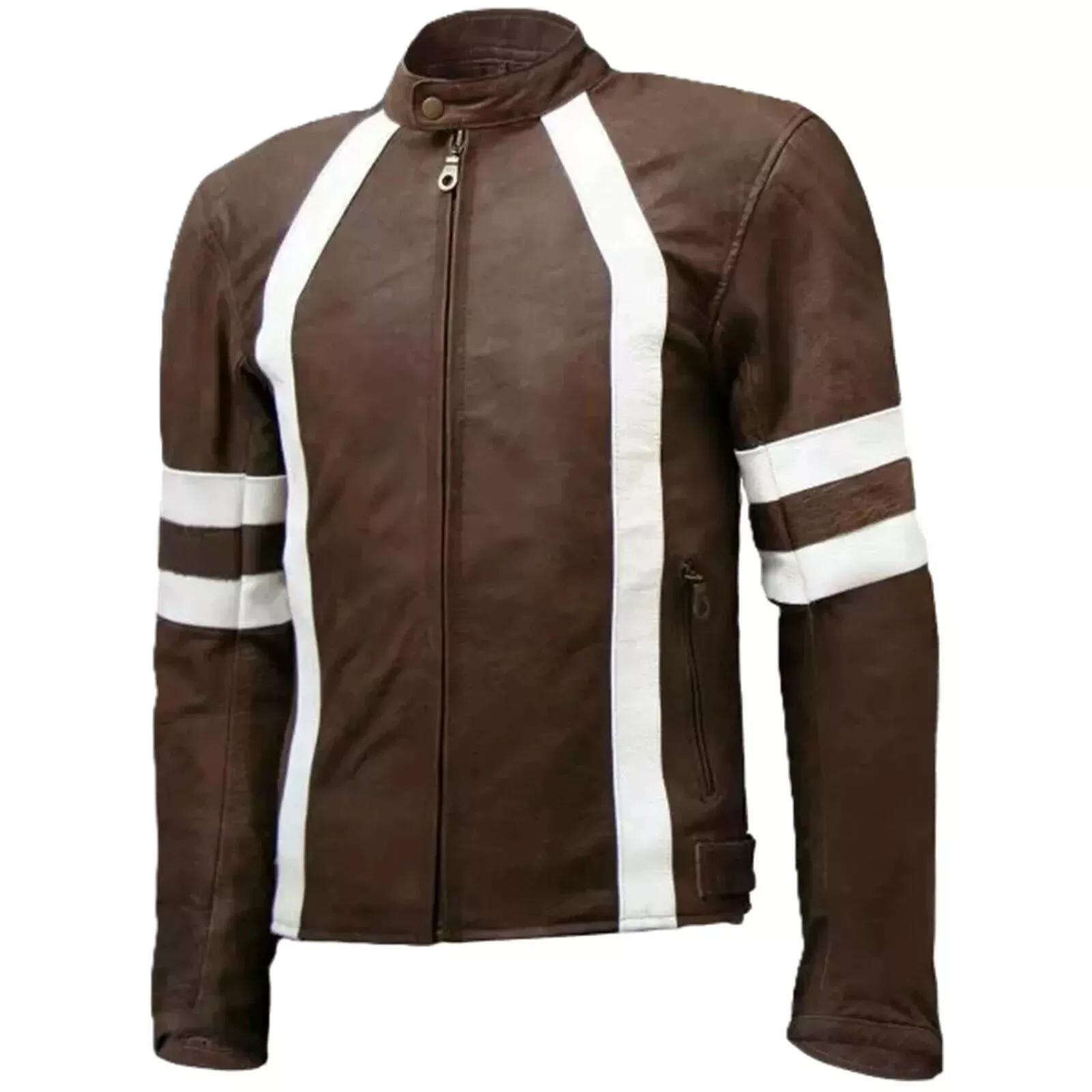 Handmade Brown Stylish Lambskin Leather Men s Genuine Biker Motorcycle Jacket 3XL коричневий
Handmade Brown Stylish Lambskin Leather Men s Genuine Biker Motorcycle Jacket 3XL коричневий