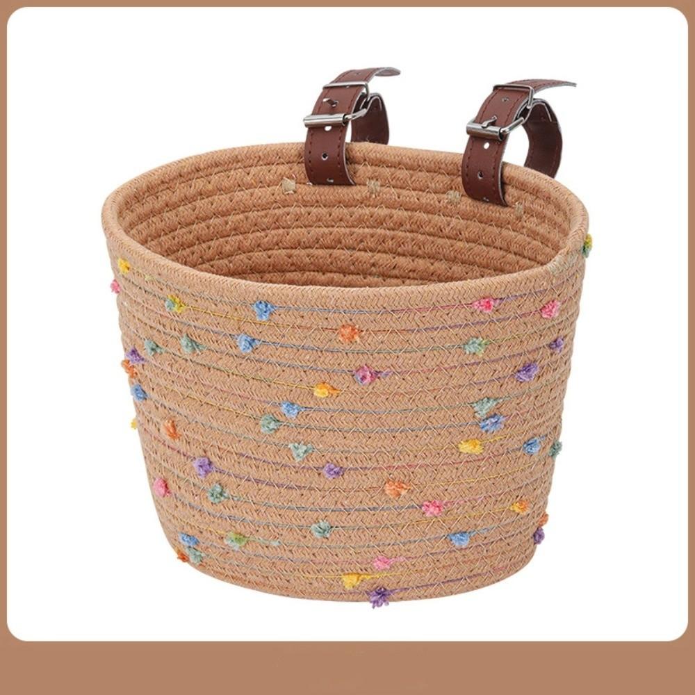 1pc Cute Polyester Bicycle Basket with Rope Handle - Durable, Large Capacity Outdoor Bicycle Accessory, Suitable for Bicycle
1pc Cute Polyester Bicycle Basket with Rope Handle - Durable, Large Capacity Outdoor Bicycle Accessory, Suitable for Bicycle