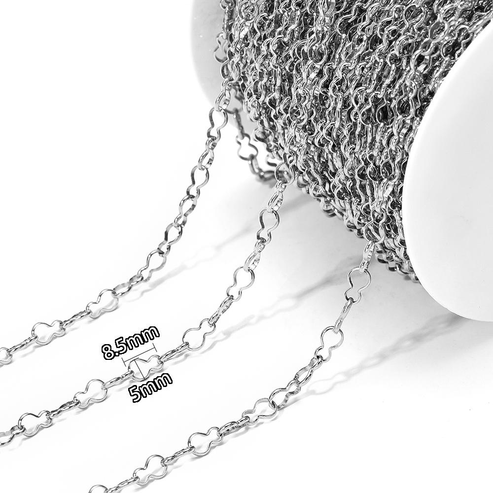1 Meter Stainless Steel Heart Handmade Gourd Chains for DIY Jewelry Making Necklace Bracelet Supplies Earrings Making Body Chain
1 Meter Stainless Steel Heart Handmade Gourd Chains for DIY Jewelry Making Necklace Bracelet Supplies Earrings Making Body Chain
