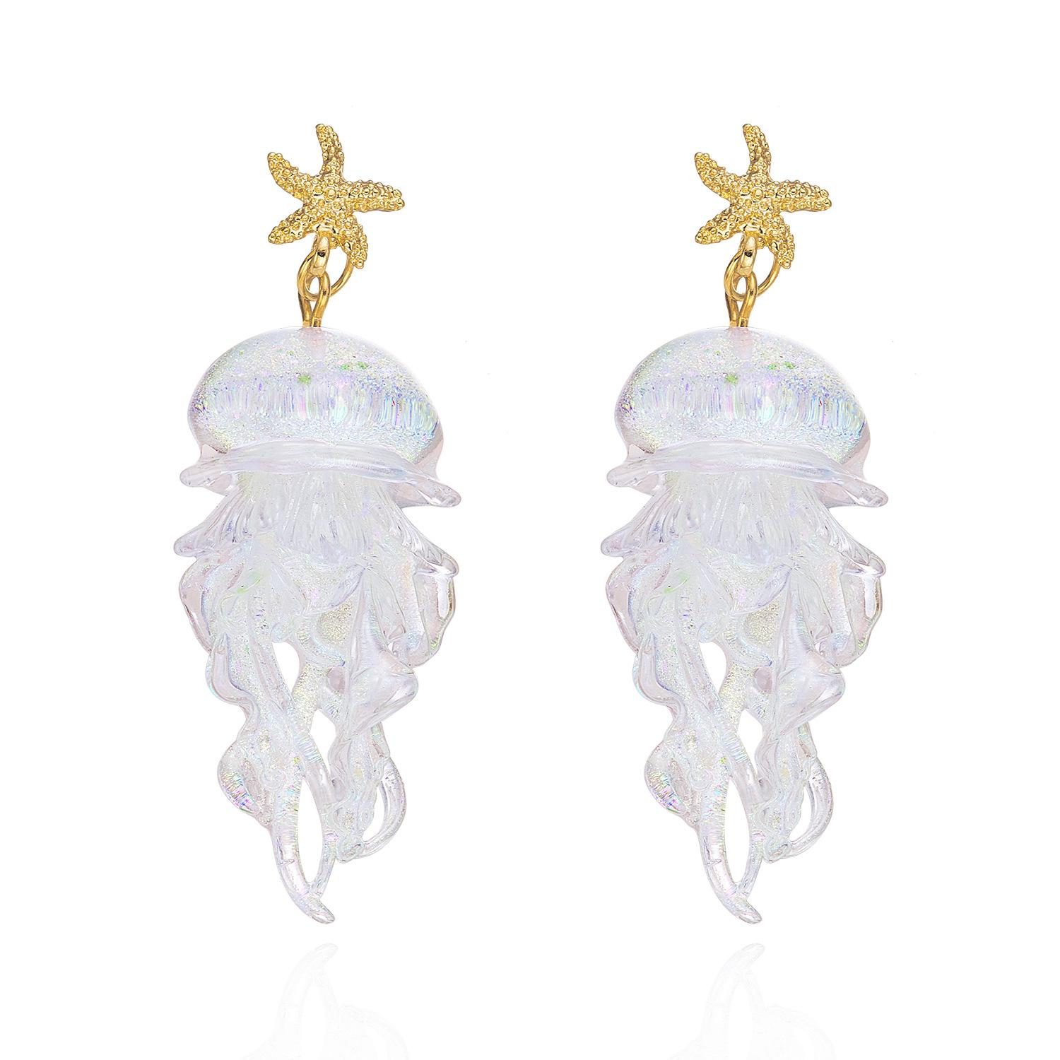 European and American fashion gradual change jellyfish starfish earrings, women s holiday wind transparent acrylic long fringed earrings белый
European and American fashion gradual change jellyfish starfish earrings, women s holiday wind transparent acrylic long fringed earrings белый