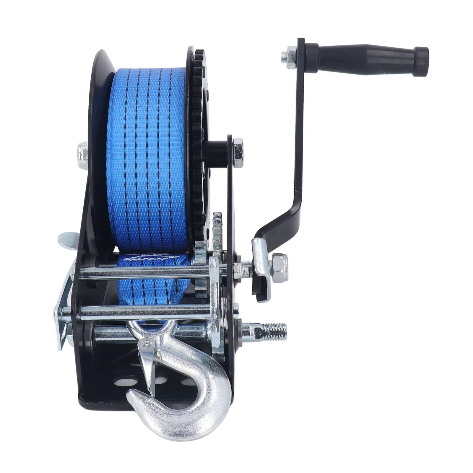 Малая ручная лебедка 3200 фунтов Легированная сталь Сильная тяга 2-сторонняя трещотка Нескользящая рукоятка Прицепная лебедка для промышленности