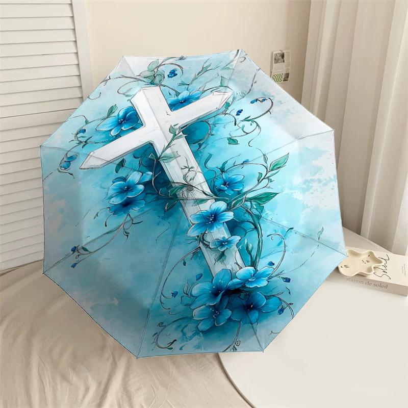 1pc cross flowers Automatic Open/Close Umbrella Compact Folding Umbrella with 8-Rib Shaft for Women/Men, Elegant Birthday1206S
1pc cross flowers Automatic Open/Close Umbrella Compact Folding Umbrella with 8-Rib Shaft for Women/Men, Elegant Birthday1206S