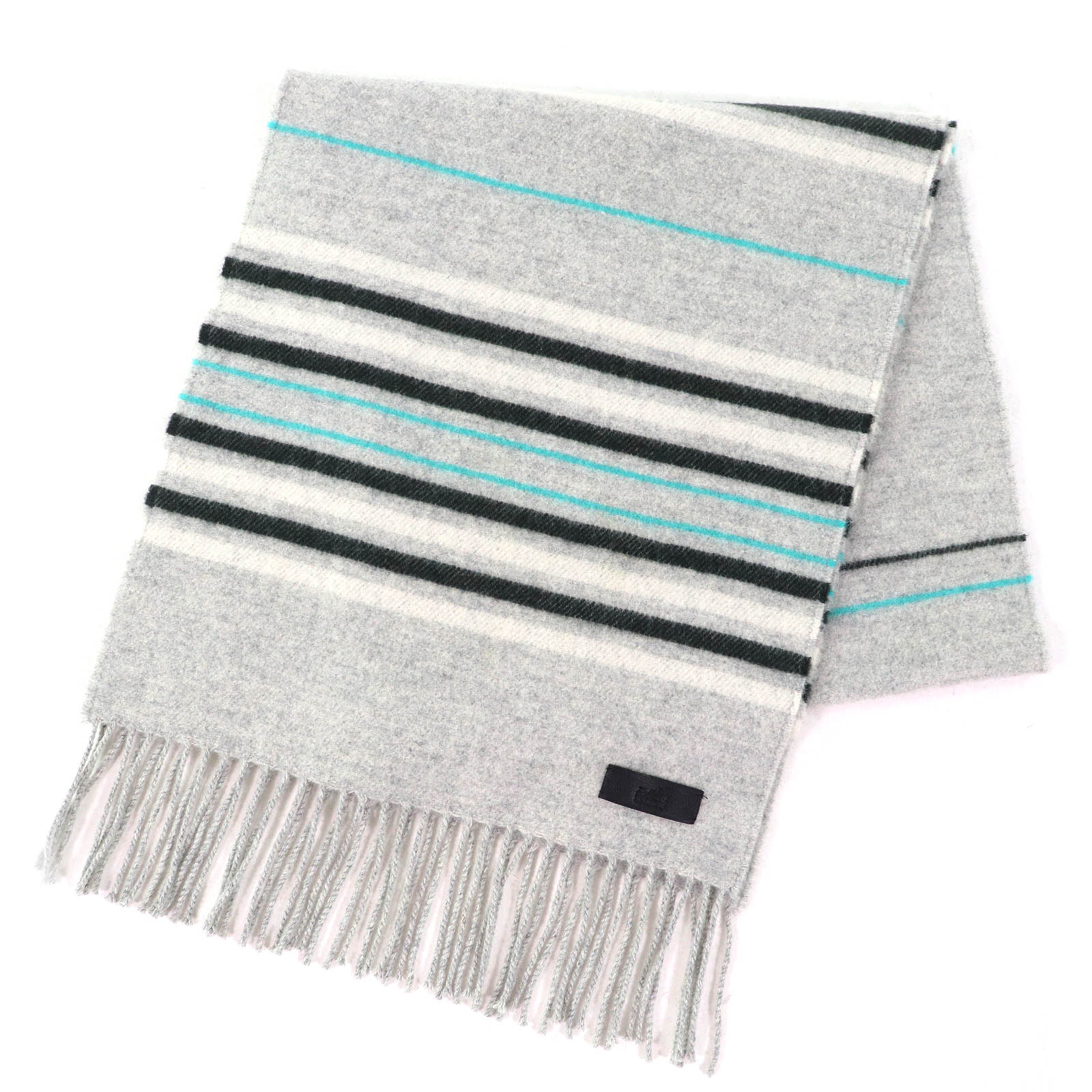 Excellent HERMES Scarf Neo Rocabar Logo leather patch fringe scarf stole Used
Excellent HERMES Scarf Neo Rocabar Logo leather patch fringe scarf stole Used