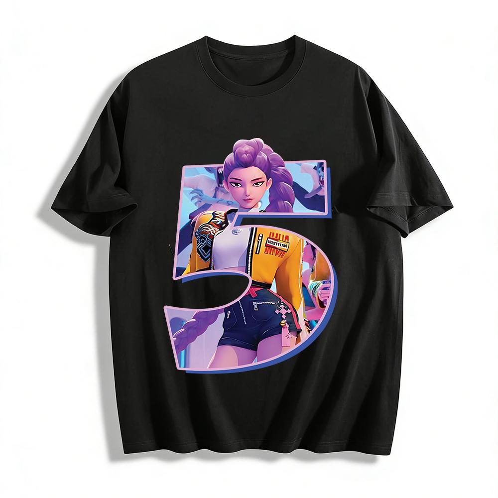 Trendy Chinese Style Purple Hair Girl Number 5 Print T-Shirt Unisex Loose Casual Streetwear Top Pure cotton T-shirt 6XL
Trendy Chinese Style Purple Hair Girl Number 5 Print T-Shirt Unisex Loose Casual Streetwear Top Pure cotton T-shirt 6XL