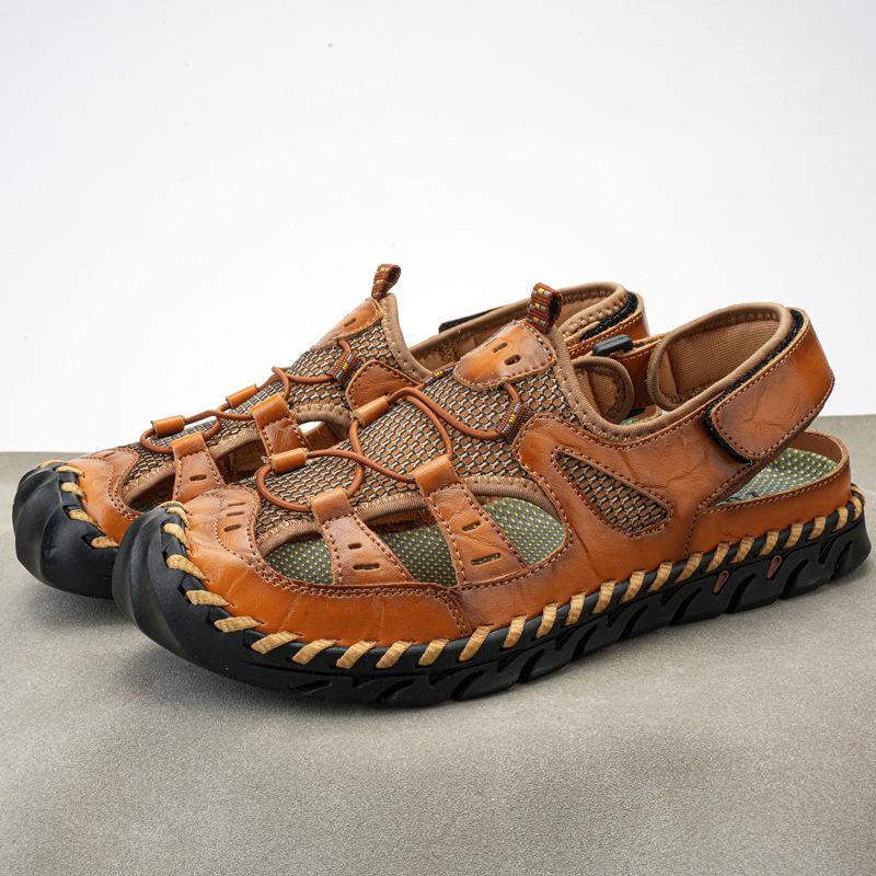 Genuine Leather Mesh Sandals, Oversized Breathable Handmade Shoes, Summer Casual Men s Beach Shoes 38 світло-коричневого кольору
Genuine Leather Mesh Sandals, Oversized Breathable Handmade Shoes, Summer Casual Men s Beach Shoes 38 світло-коричневого кольору