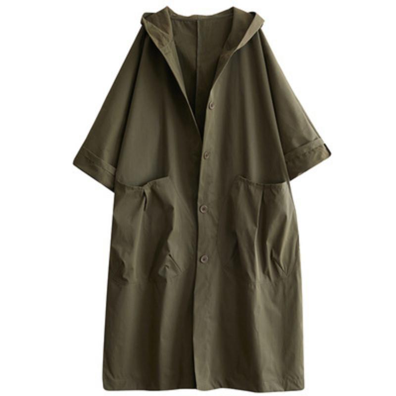Spring Loose Large Size Over The Knee Long Big Pocket Hooded Commuter Casual Windbreaker Jacket Women One size зелений
Spring Loose Large Size Over The Knee Long Big Pocket Hooded Commuter Casual Windbreaker Jacket Women One size зелений