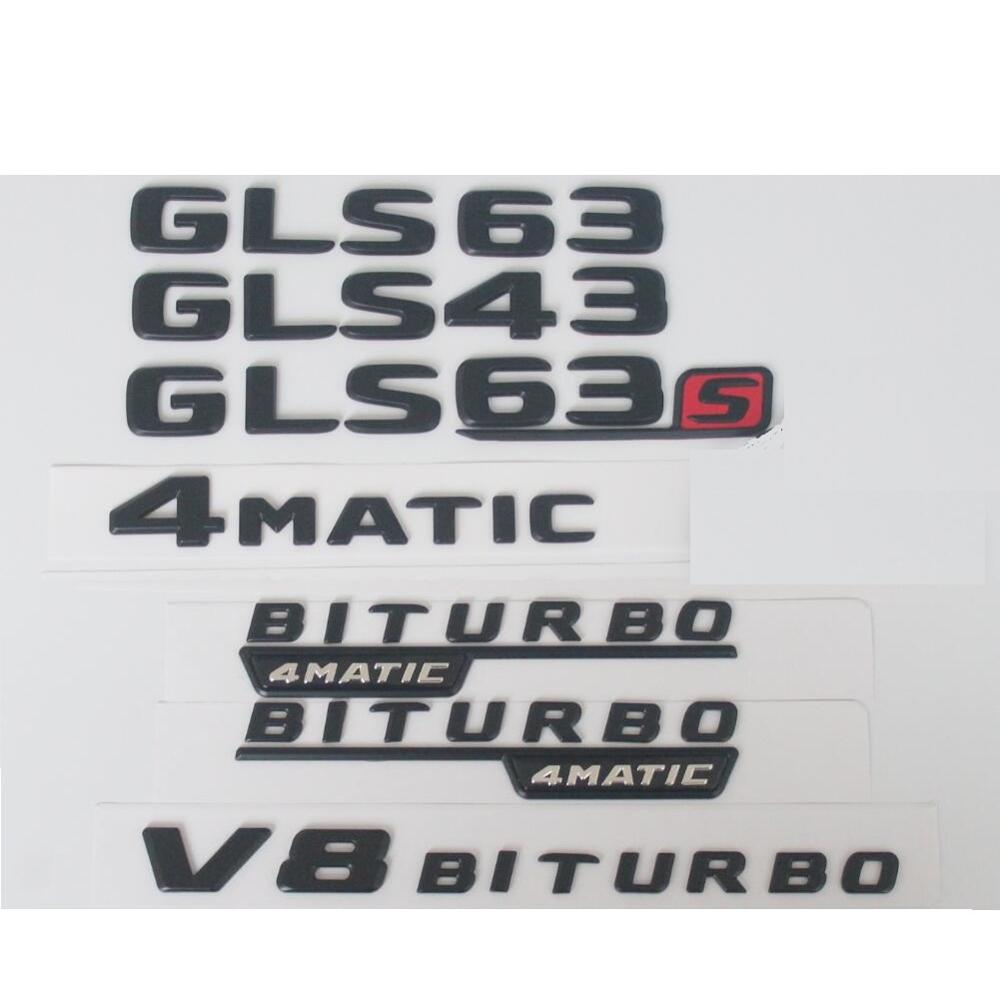 Letters Number For Mercedes Benz Matte Black X166 W166 GLS43 GLS53 GLS 63 S AMG V8 BITURBO 4MATIC Trunk Emblems Badges Symbols 1 x V8 BITURBO
Letters Number For Mercedes Benz Matte Black X166 W166 GLS43 GLS53 GLS 63 S AMG V8 BITURBO 4MATIC Trunk Emblems Badges Symbols 1 x V8 BITURBO