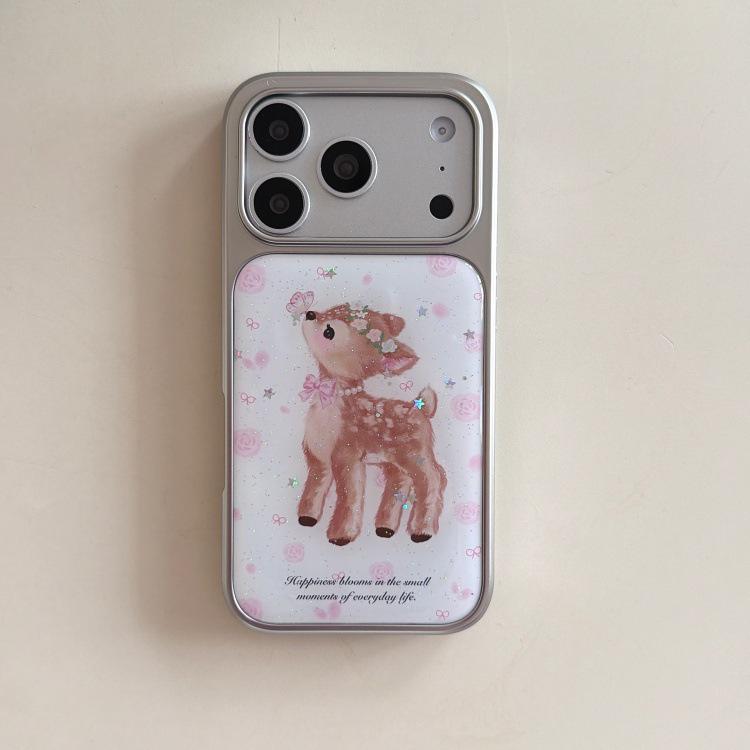 Korean Style Floral Deer Electroplated Silver Edge Case for iPhone 15 Pro/16 Pro Max iPhone 14 Pro Max
Korean Style Floral Deer Electroplated Silver Edge Case for iPhone 15 Pro/16 Pro Max iPhone 14 Pro Max