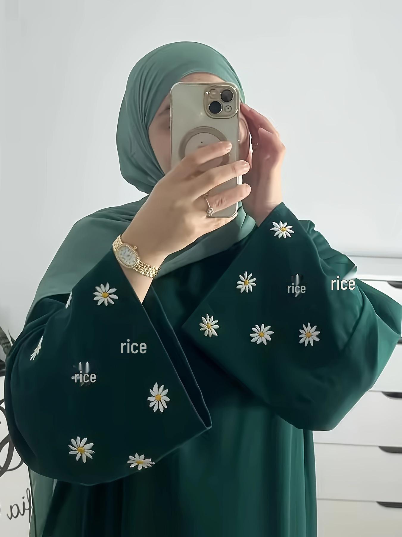Кардиган-абайя с цветочной вышивкой 2025 - Длинная верхняя одежда в дубайском стиле Medium темно-зеленого
Кардиган-абайя с цветочной вышивкой 2025 - Длинная верхняя одежда в дубайском стиле Medium темно-зеленого