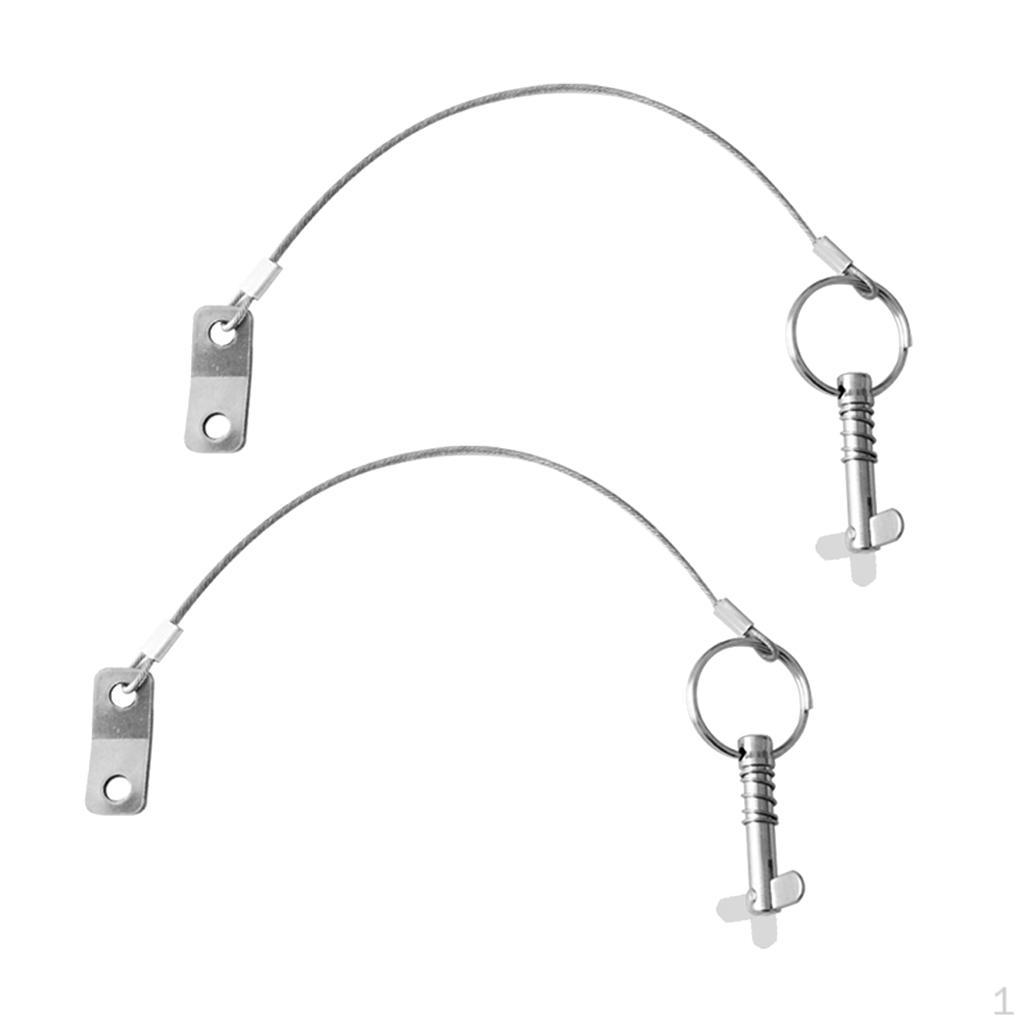 2 Pieces Marine Grade 316 Stainless Steel Pin with Lanyard for Boat Top Deck Hinge/Jaw Slide
2 Pieces Marine Grade 316 Stainless Steel Pin with Lanyard for Boat Top Deck Hinge/Jaw Slide
