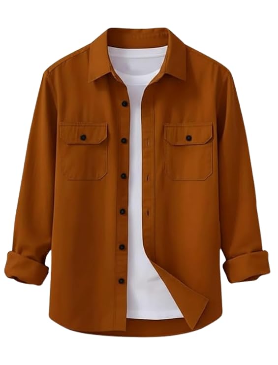 Men’s Cotton Blend Casual Full Sleeve Button-Down Shirt with Dual Flap Pockets Shirt 5XL помаранчевий
Men’s Cotton Blend Casual Full Sleeve Button-Down Shirt with Dual Flap Pockets Shirt 5XL помаранчевий
