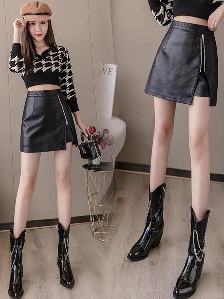 Абрикосовая мини-юбка А-силуэта из ПУ кожи для женщин - Высокая посадка, облегающая фигуру с разрезом, коллекция Осень-Зима 2025. M чёрный
Абрикосовая мини-юбка А-силуэта из ПУ кожи для женщин - Высокая посадка, облегающая фигуру с разрезом, коллекция Осень-Зима 2025. M чёрный