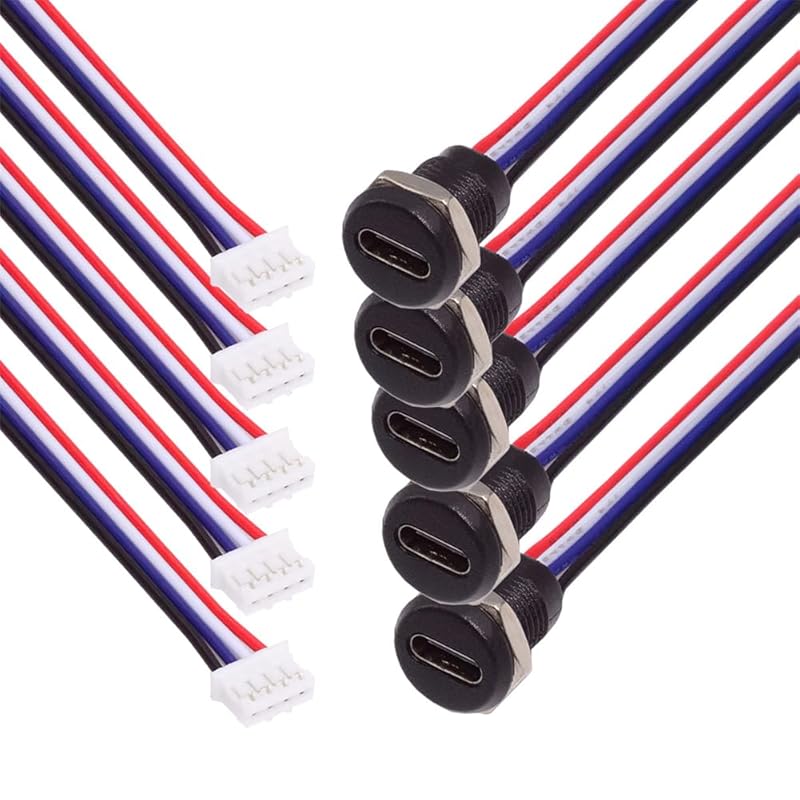 NFHK 5 pieces/set DIY OEM Type C Female socket to 4 pin header cable pitch = 2.0mm panel mount type DC 5V power data
NFHK 5 pieces/set DIY OEM Type C Female socket to 4 pin header cable pitch = 2.0mm panel mount type DC 5V power data