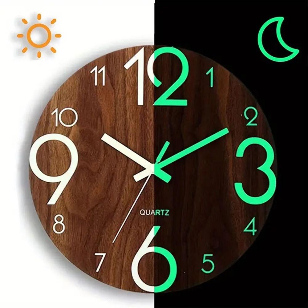 Wood Grain Luminous Wall Clock Fashion Quartz Wall Clock Modern Design Digital Clock Wall Decor Style 1
Wood Grain Luminous Wall Clock Fashion Quartz Wall Clock Modern Design Digital Clock Wall Decor Style 1