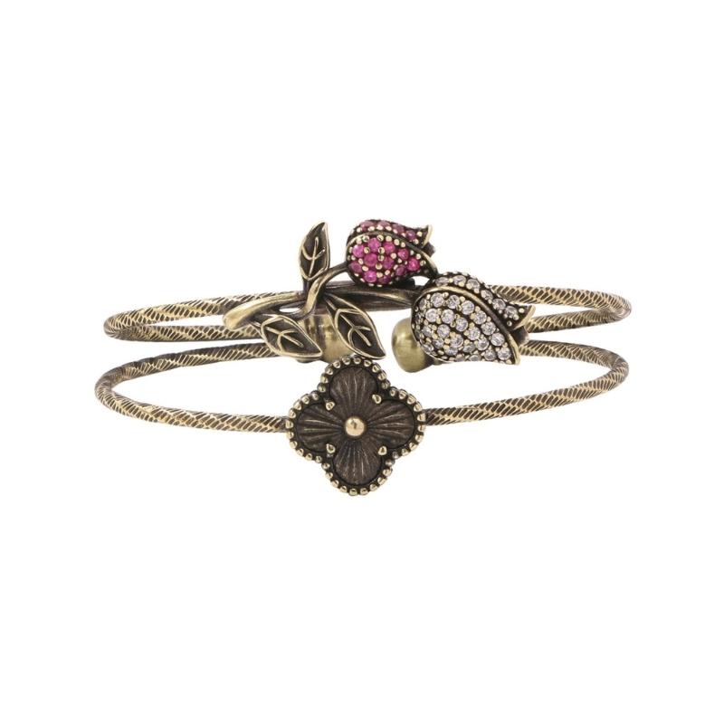 Vintage Brass Bangle With Romance Rose Design And Multicolor Crystal Embellishments Adjustable Antique Jewelry For Women 1
Vintage Brass Bangle With Romance Rose Design And Multicolor Crystal Embellishments Adjustable Antique Jewelry For Women 1