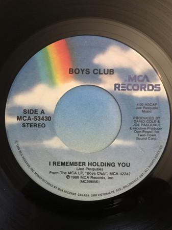 7inch Record BOYS CLUB I Remember Holding You Its Alrig MCA53430 MCA Records 1988 Canada Rock Used
7inch Record BOYS CLUB I Remember Holding You Its Alrig MCA53430 MCA Records 1988 Canada Rock Used