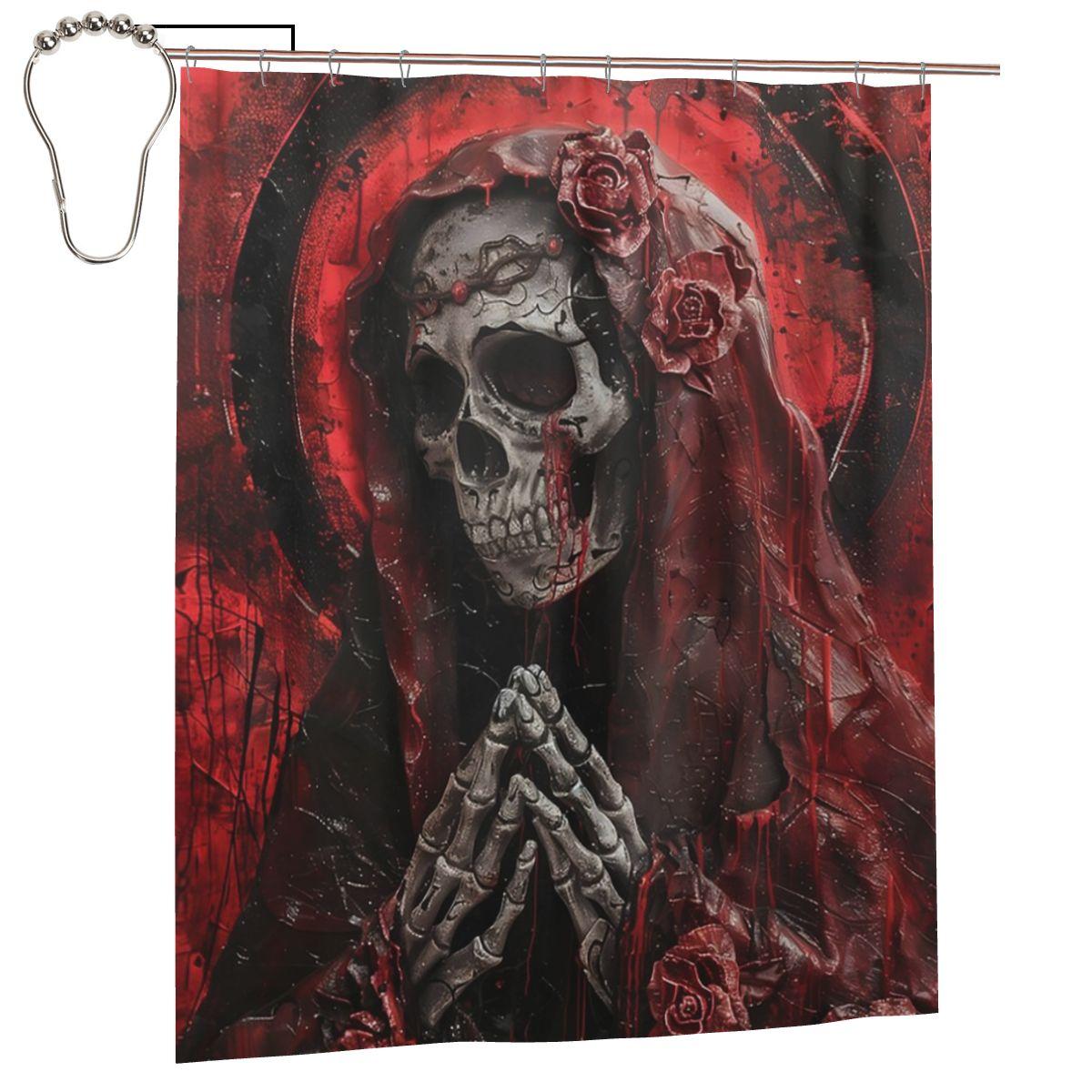 Santa Muerte Saint Death Goth Mexican Muertos Skull Shower Curtain Bathroom Polyester Waterproof Bath Curtains With Hooks W60H190(CM)-1 Pcs
Santa Muerte Saint Death Goth Mexican Muertos Skull Shower Curtain Bathroom Polyester Waterproof Bath Curtains With Hooks W60H190(CM)-1 Pcs