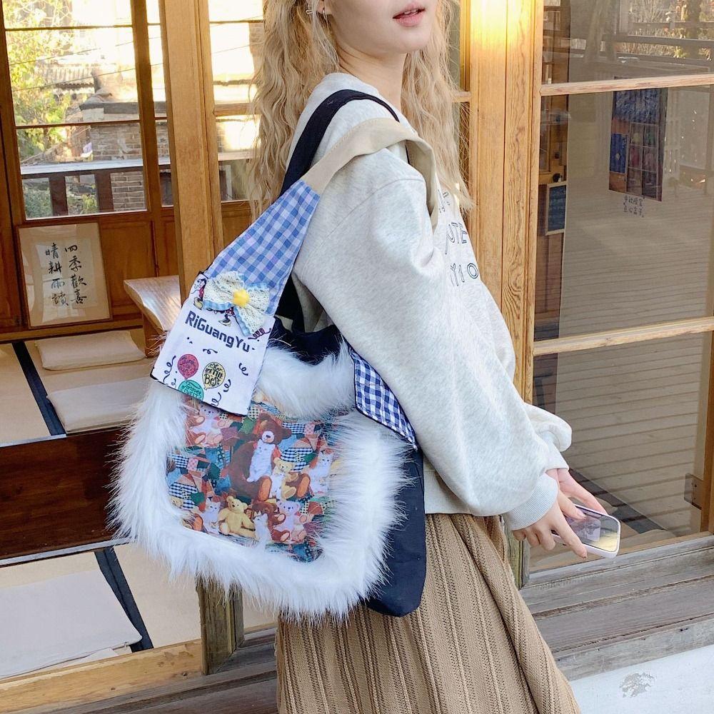 Retro Vintage Plaid Handbag Bear Pattern Canvas Tote Bag Casual Y2k Shoulder Bag Travel чорний
Retro Vintage Plaid Handbag Bear Pattern Canvas Tote Bag Casual Y2k Shoulder Bag Travel чорний