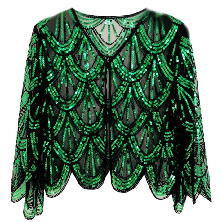Beaded Shawl with Sequins Classical Sequins Accent for Evening Wrap for Stylish Women Accessories зелений/чорний
Beaded Shawl with Sequins Classical Sequins Accent for Evening Wrap for Stylish Women Accessories зелений/чорний