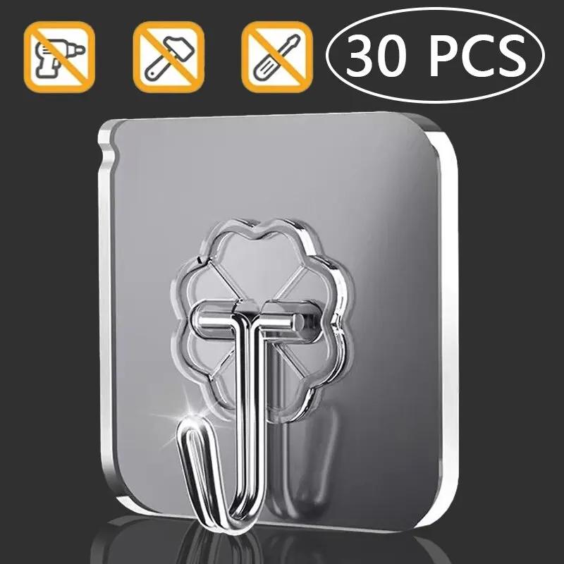 30 Pcs Hooks Transparent Strong Self Adhesive Door Wall Hangers Hooks Suction Heavy Load Rack Cup Sucker For Kitchen Bathroom
30 Pcs Hooks Transparent Strong Self Adhesive Door Wall Hangers Hooks Suction Heavy Load Rack Cup Sucker For Kitchen Bathroom