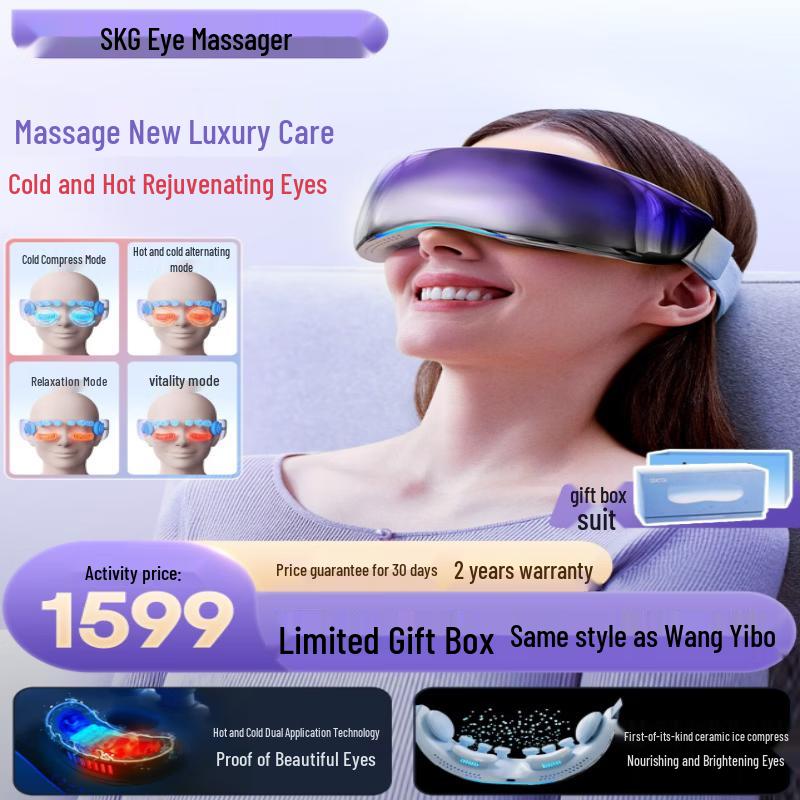 SKG K7 Eye Massager with Hot/Cold Compress and Airbag CN plug (adapter included)
SKG K7 Eye Massager with Hot/Cold Compress and Airbag CN plug (adapter included)