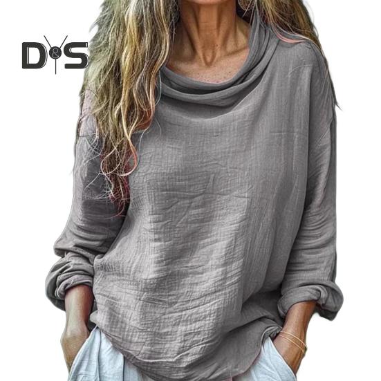 Женская рубашка с воротником-стойкой, длинный рукав, однотонный пуловер, свободный крой, тонкая футболка, дышащие легкие топы M серый
Женская рубашка с воротником-стойкой, длинный рукав, однотонный пуловер, свободный крой, тонкая футболка, дышащие легкие топы M серый