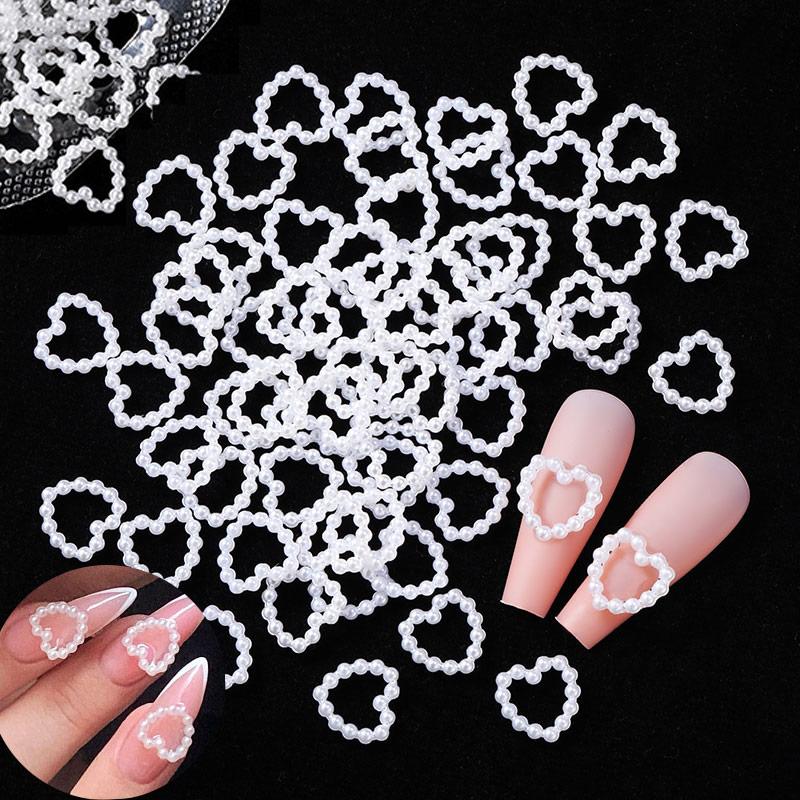 100Pcs/Bag 3D Nail Charms Pearls Beads Flower Stickers DIY ABS Heart Parts Piercing Nails Art Accessories For Kawaii Design
100Pcs/Bag 3D Nail Charms Pearls Beads Flower Stickers DIY ABS Heart Parts Piercing Nails Art Accessories For Kawaii Design