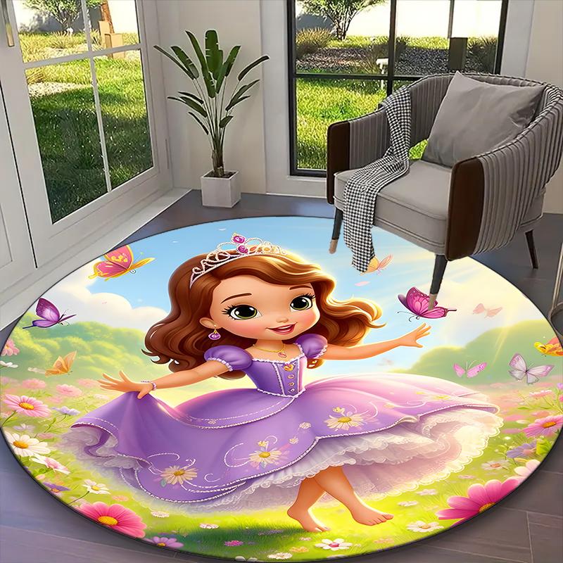 Sofia The First Butterfly Floral Pastel Rug Ideal for Reading Room, Multi-purpose Office Chair Sofa Carpet, Anti-slip Printed Home Round Rug Diameter 60cm
Sofia The First Butterfly Floral Pastel Rug Ideal for Reading Room, Multi-purpose Office Chair Sofa Carpet, Anti-slip Printed Home Round Rug Diameter 60cm