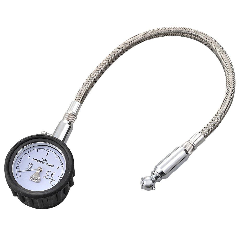 Daytona 60043 Motorcycle Air Gauge with Rotating Mesh Hose and Release Valve Head,
Daytona 60043 Motorcycle Air Gauge with Rotating Mesh Hose and Release Valve Head,