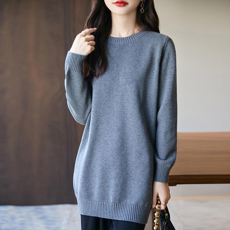 2026 A/W Women s Thick Knit Pure Cotton Dress - Long Sleeve, Solid Color, Round Neck, Loose Mid-Length Skirt S
2026 A/W Women s Thick Knit Pure Cotton Dress - Long Sleeve, Solid Color, Round Neck, Loose Mid-Length Skirt S