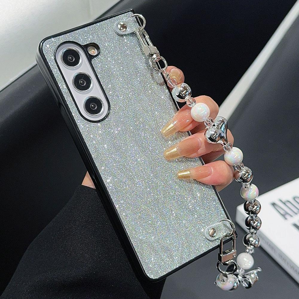 For Samsung Galaxy Z Fold6 5G Case Feather Yarn Leather+PC Phone Cover with Bow Beaded Strap Silver
For Samsung Galaxy Z Fold6 5G Case Feather Yarn Leather+PC Phone Cover with Bow Beaded Strap Silver