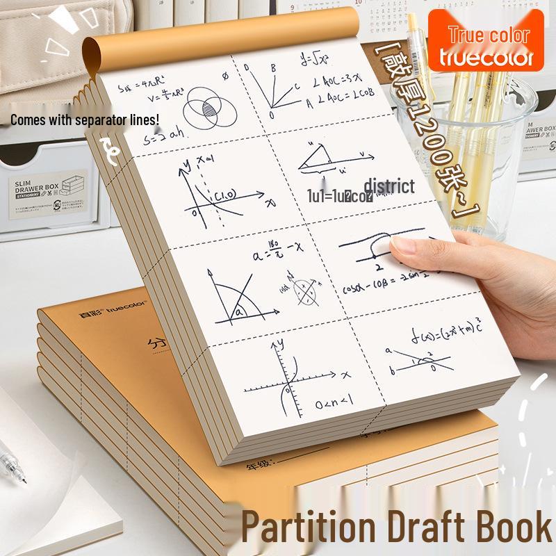 True Color Thickened Scratchpad: 1000 Sheets of Tearable, Sectioned White Scratch Paper for Calculations
True Color Thickened Scratchpad: 1000 Sheets of Tearable, Sectioned White Scratch Paper for Calculations