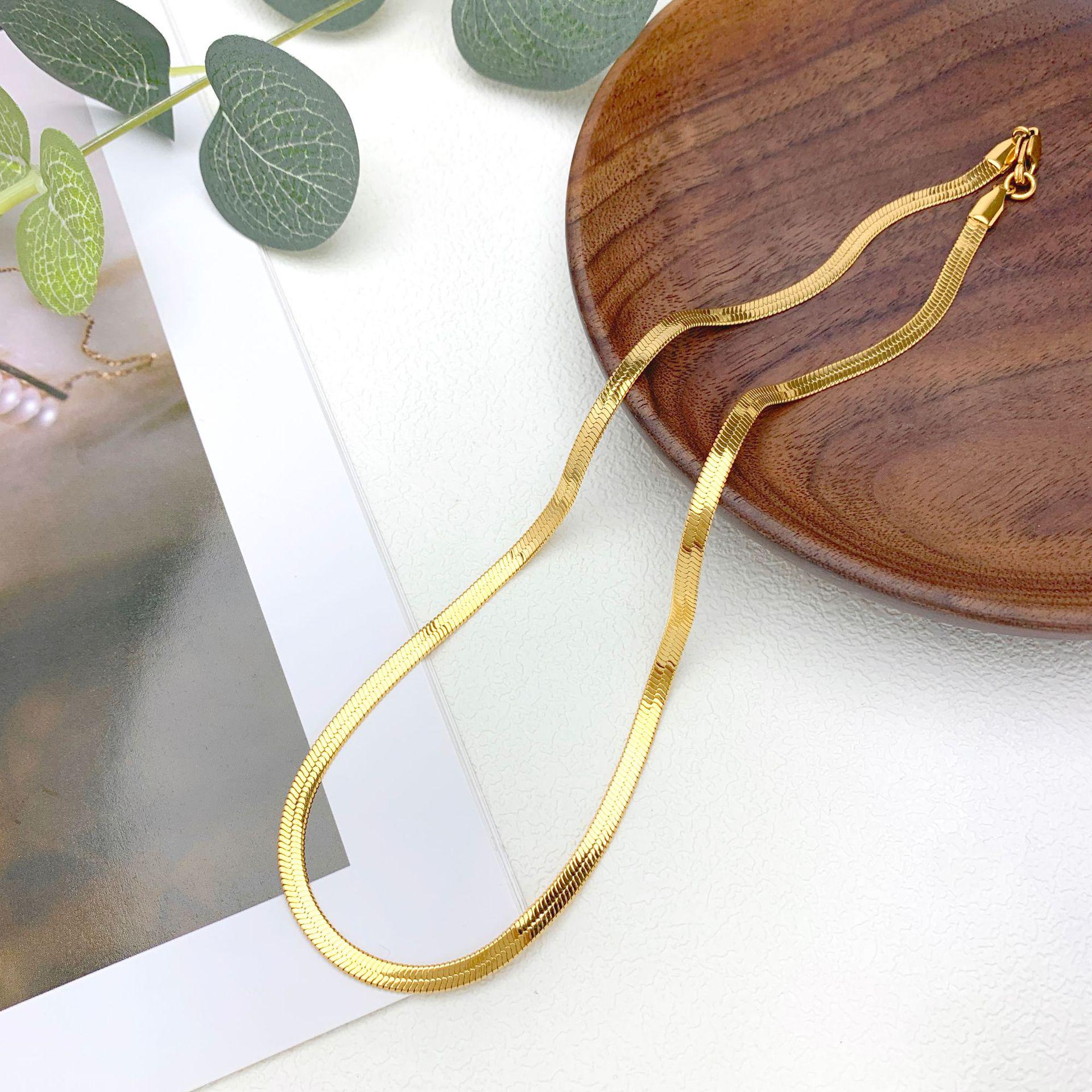 European & American Luxury Long Sweater Necklace: Non-fading Simple Blade Snake Bone Chain
European & American Luxury Long Sweater Necklace: Non-fading Simple Blade Snake Bone Chain