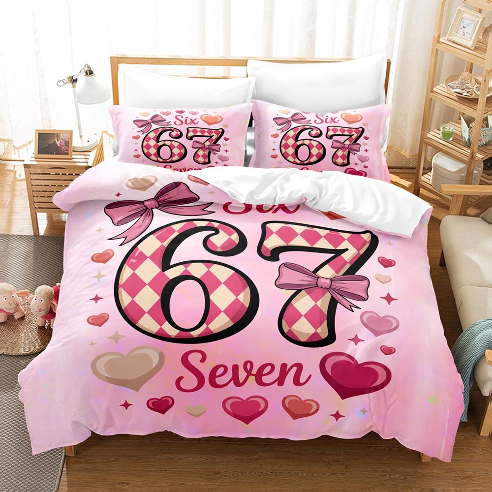 SIX-SEVEN! Duvet Cover Set (No Filling) Y2K 67 Fashion Soft Bedding Set Single Twin Full Size Gift For Kid Bedroom Decor 135x200cm
SIX-SEVEN! Duvet Cover Set (No Filling) Y2K 67 Fashion Soft Bedding Set Single Twin Full Size Gift For Kid Bedroom Decor 135x200cm
