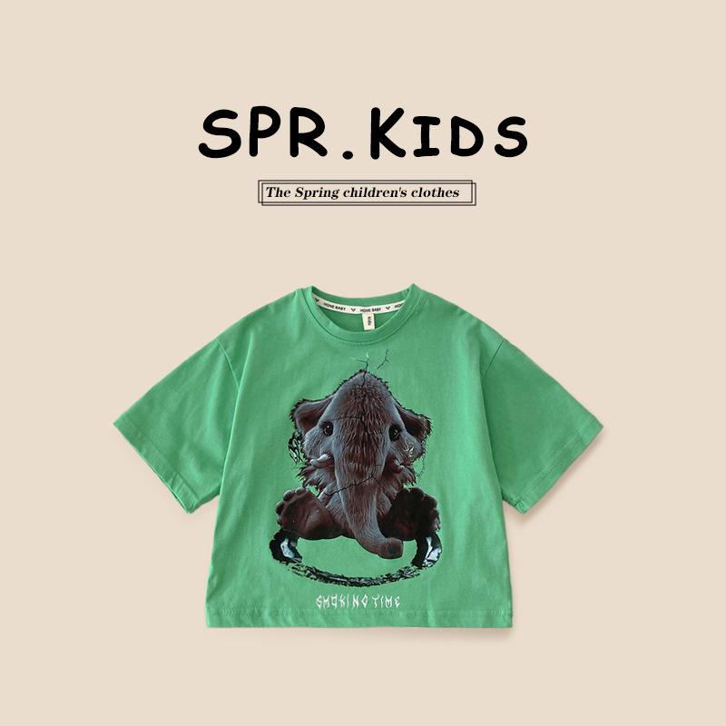 Boys Elephant Short Sleeve Summer T-Shirt 2025 - Trendy and Loose Fit for Small to Medium Children 100cm зелений
Boys Elephant Short Sleeve Summer T-Shirt 2025 - Trendy and Loose Fit for Small to Medium Children 100cm зелений