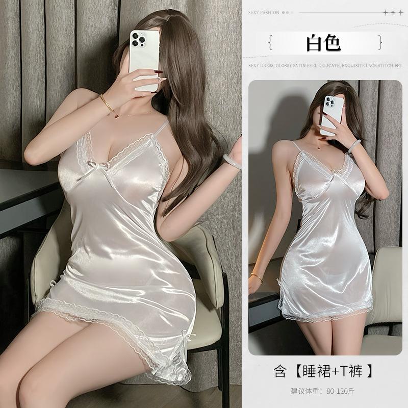 Night crisp sexy lingerie pure desire wind suspender nightdress women s thin lace scheming split pajamas free-to-take set M【 40-60kg 】 белый
Night crisp sexy lingerie pure desire wind suspender nightdress women s thin lace scheming split pajamas free-to-take set M【 40-60kg 】 белый