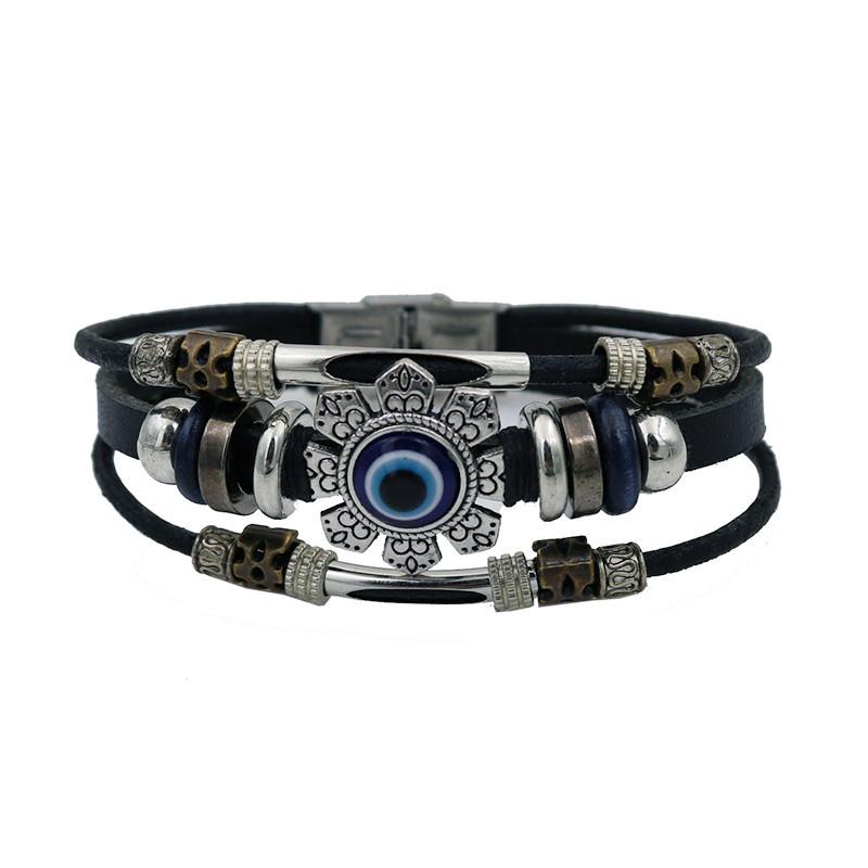 Evil Eye Bracelet Women s Fashion Retro Multi-layer Beaded Leather Bracelet Hand Jewelry
Evil Eye Bracelet Women s Fashion Retro Multi-layer Beaded Leather Bracelet Hand Jewelry