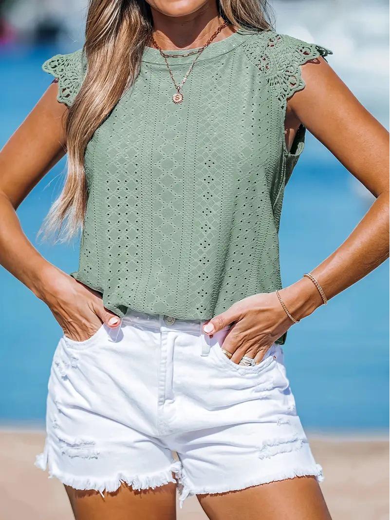 V-Shaped Lace Patchwork Eyelet Short Sleeve T-shirt for Women (European and American Style) XL армія зелений колір
V-Shaped Lace Patchwork Eyelet Short Sleeve T-shirt for Women (European and American Style) XL армія зелений колір