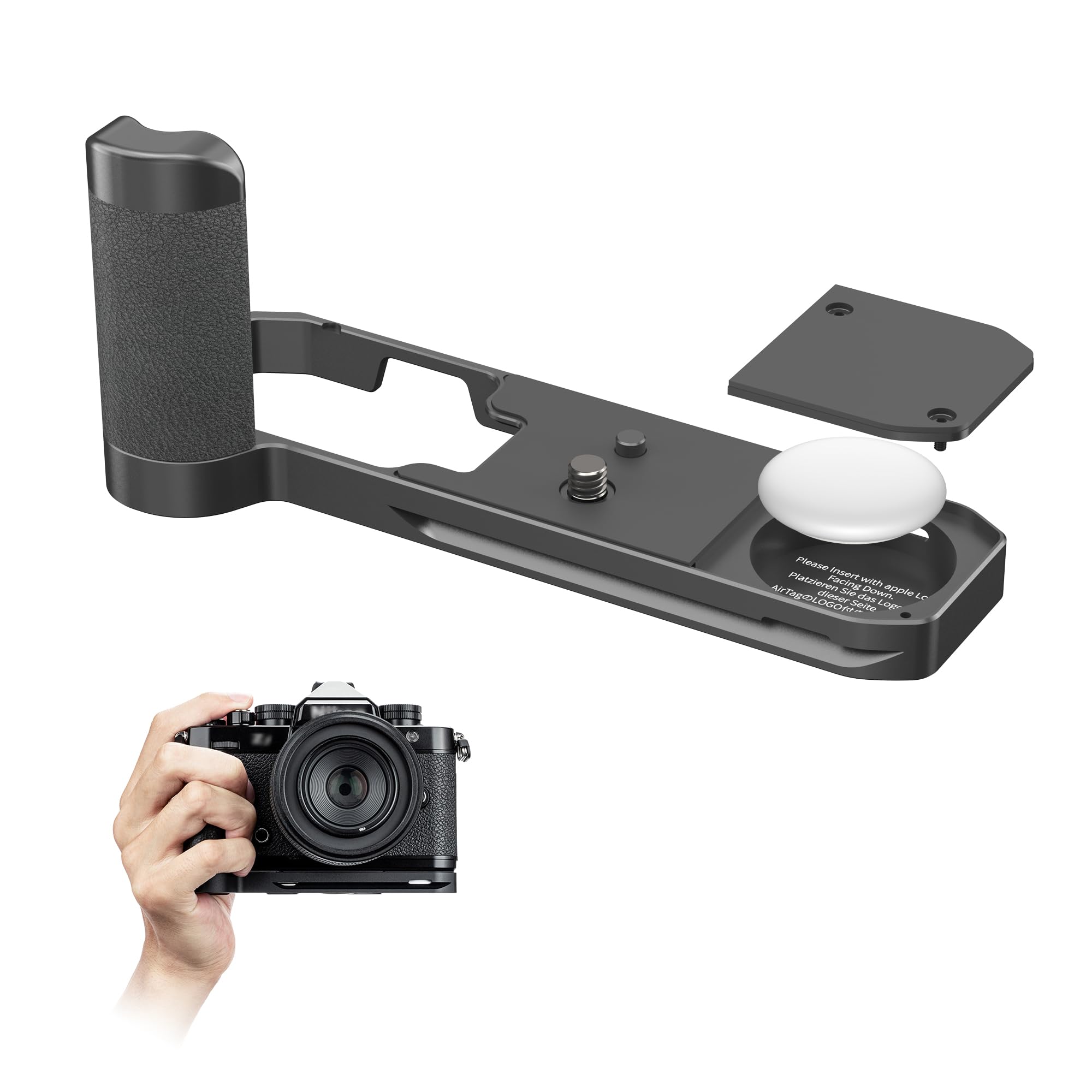 JJC Metal Hand Grip for Nikon Zf AirTag Storage Convenient Battery Screw Arca Nikon FTZ II FTZ Lens Adapter Ring Compatible Grip, L-Shaped Cameras,
JJC Metal Hand Grip for Nikon Zf AirTag Storage Convenient Battery Screw Arca Nikon FTZ II FTZ Lens Adapter Ring Compatible Grip, L-Shaped Cameras,