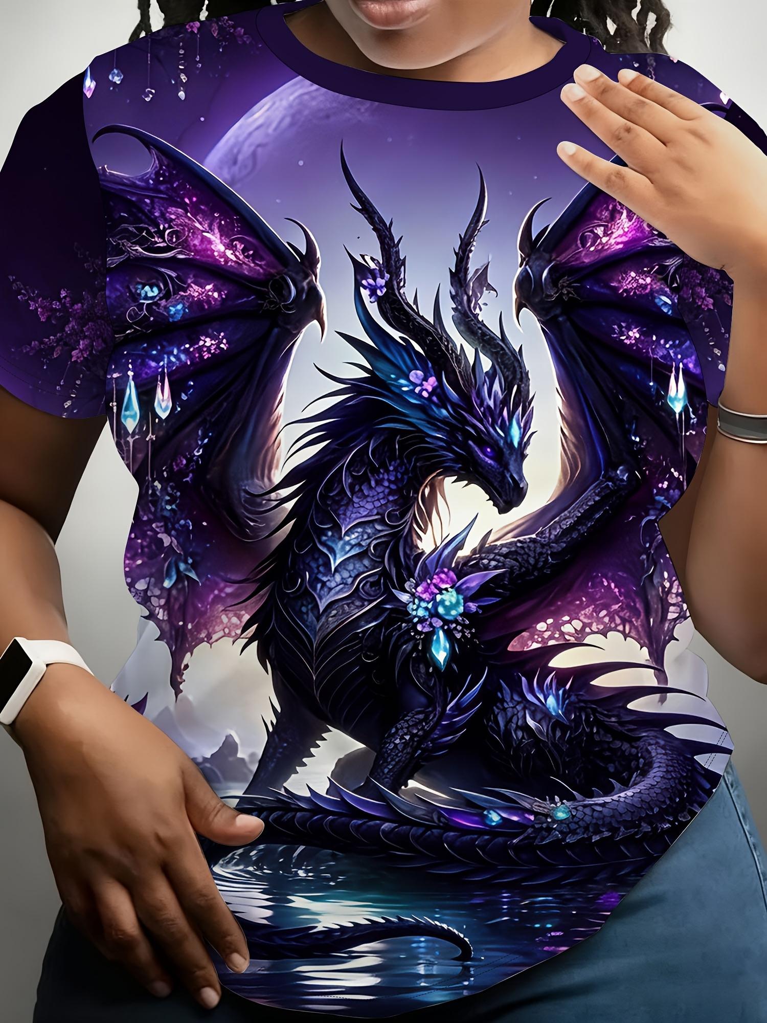 A Round-Neck T-Shirt for Plus-Size Women Featuring a Dreamy Amethyst Dragon Design Against a Starry Night Sky. Made from Soft. Comfortable Fabric. It L дубильная кора
A Round-Neck T-Shirt for Plus-Size Women Featuring a Dreamy Amethyst Dragon Design Against a Starry Night Sky. Made from Soft. Comfortable Fabric. It L дубильная кора