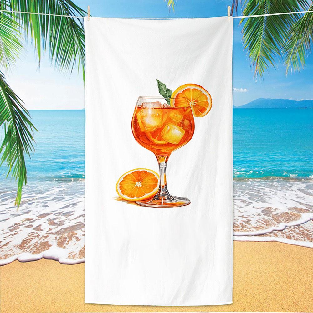 Orange Cocktail Polyester Beach Towel Summer Drink Printed Bath Towel Quick Dry Sand Free for Pool Party Holiday Seaside Spa W30*H60(CM)
Orange Cocktail Polyester Beach Towel Summer Drink Printed Bath Towel Quick Dry Sand Free for Pool Party Holiday Seaside Spa W30*H60(CM)