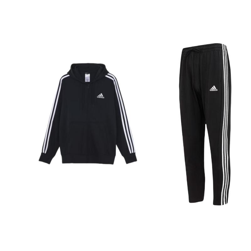 Adidas Training Logo Long Sleeve Knit Pants Casual Sports Suit Men suit Black IC0044+GK9032 L
Adidas Training Logo Long Sleeve Knit Pants Casual Sports Suit Men suit Black IC0044+GK9032 L