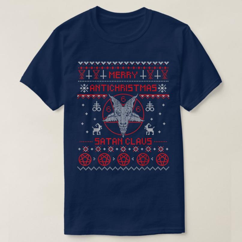 Merry Antichristmas Satan Claus Pentagram Upside Down Cross TShirt 100 Cotton ONeck Summer Short Sleeve Casual Mens Tshirt 4XL
Merry Antichristmas Satan Claus Pentagram Upside Down Cross TShirt 100 Cotton ONeck Summer Short Sleeve Casual Mens Tshirt 4XL