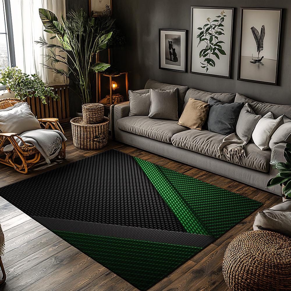 Geometric Leaf Pattern Area Rug, Black Green Bohemian Carpet for Living Room, Soft Non-Slip Sofa Mat with Nature Inspired Decor 50x80cm
Geometric Leaf Pattern Area Rug, Black Green Bohemian Carpet for Living Room, Soft Non-Slip Sofa Mat with Nature Inspired Decor 50x80cm