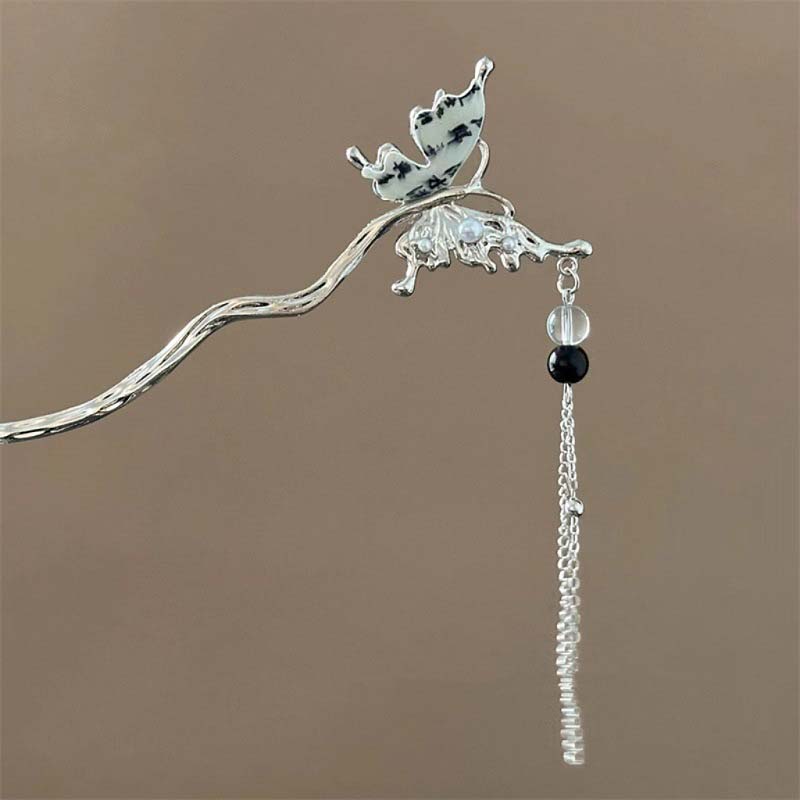 Винтажная китайская шпилька для волос с кисточкой из бамбука и бабочкой для женщин, модная металлическая шпилька-веер, палочки для волос, аксессуары для волос
Винтажная китайская шпилька для волос с кисточкой из бамбука и бабочкой для женщин, модная металлическая шпилька-веер, палочки для волос, аксессуары для волос