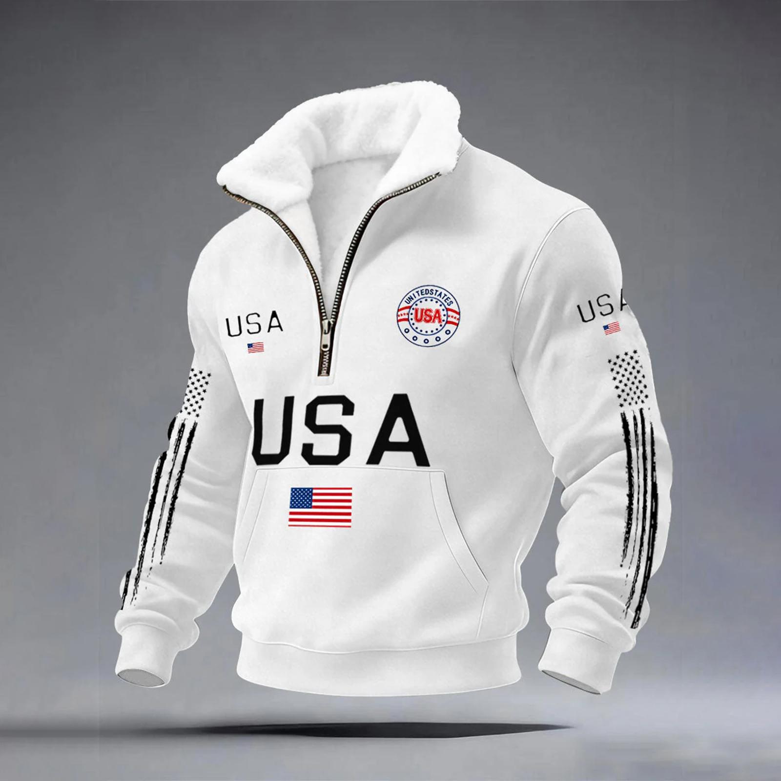 USA Anniversary Men s Casual Letter Print Long-Sleeve Zip-Up Cardigan XXL білий
USA Anniversary Men s Casual Letter Print Long-Sleeve Zip-Up Cardigan XXL білий