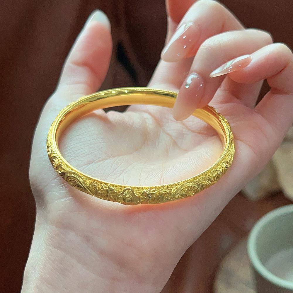 Flower Closed Bracelet Bangle for Women Luxury Gold Color Chunky Floral Bangle Bracelet Femme Vintage Wedding Jewelry Gifts
Flower Closed Bracelet Bangle for Women Luxury Gold Color Chunky Floral Bangle Bracelet Femme Vintage Wedding Jewelry Gifts