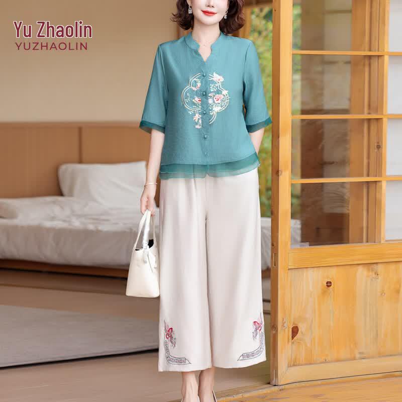 YUZHAOLIN Women s Summer Short Sleeve Top & Wide-Leg Pants Set 2XL
YUZHAOLIN Women s Summer Short Sleeve Top & Wide-Leg Pants Set 2XL